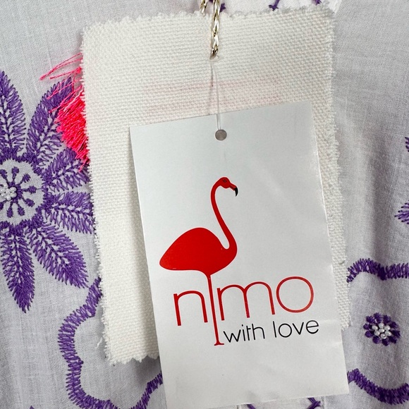 NIMO WITH LOVE White and Purple Azurite Dress NEW - Picture 10 of 12